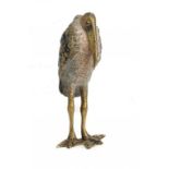 A VIENNESE COLD PAINTED BRONZE MODEL OF A BIRD, C1910  9.5cm h++Slightly bent, wear to paint,