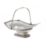 A GEORGE III SILVER CAKE BASKET  33.5cm w, London 1810,  39ozs++The maker's mark rubbed  ** over W*,