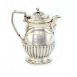 A GEORGE III SILVER LIDDED JUG  19cm h, by Alice and George Burrows, London 1813, 23ozs++Foot