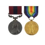 WORLD WAR ONE DCM AND SINGLE Distinguished Conduct Medal and Victory Medal9388 L CPL H BEMROSE 1/