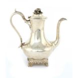 A VICTORIAN SILVER COFFEE POT  27cm h, by James Dixon & Sons, Sheffield 1860, 27ozs++Fully marked