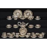 A DERBY OLD DERBY WITCHES JAPAN PATTERN TEA AND COFFEE SERVICE, C1820  including silver shaped