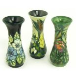 THREE MOORCROFT VASES