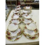 A ROYAL ALBERT OLD COUNTRY ROSES TEA SERVICE