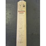 A GUNN & MOORE CRICKET BAT, THE RICHARD HADLEE NOTTINGHAMSHIRE CANTERBURY AND NEW ZEALAND