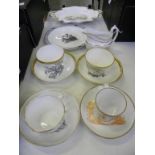 A QUANTITY OF SPODE AND OTHER EARLY 19TH CENTURY BAT PRINTED TEA AND DESSERT WARE