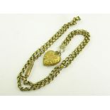 A GOLD BELCHER CHAIN AND A VICTORIAN GOLD LOCKET, 9.3G