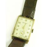 A HELVETIA 9CT GOLD GENTLEMAN'S WRISTWATCH, CHESTER 1941