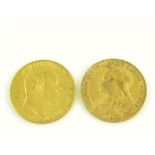 GOLD COINS.  SOVEREIGN 1898 AND 1903M