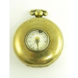 A SILVER GILT HALF HUNTING CASED VERGE WATCH, THE MOVEMENT ENGRAVED CLARK, WEYMOUTH 1632, THE CASE