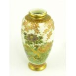 A JAPANESE SATSUMA EARTHENWARE VASE