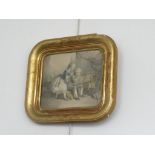 A PAIR OF MID 19TH CENTURY FRENCH HAND COLOURED LITHOGRAPHS OF CHILDREN, CONTEMPORARY GILT FRAMES