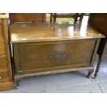 AN OAK BLANKET CHEST