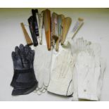 A SMALL COLLECTION OF VICTORIAN AND EARLY 20TH CENTURY PAIRS OF FINE KID LEATHER LADY'S GLOVES AND