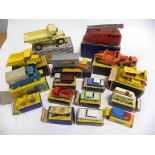 A COLLECTION OF DINKY AND MATCHBOX DIE CAST VEHICLES AND A BUDGIE VOLKSWAGEN PICKUP TRUCK, MAINLY