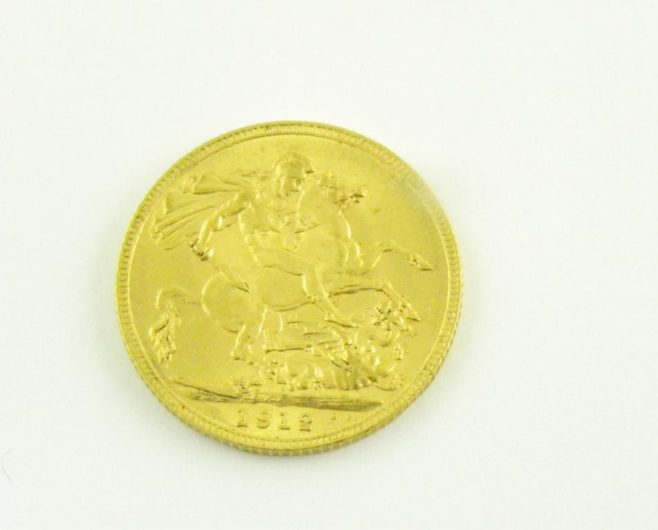 GOLD COIN.  SOVEREIGN, 1912 - Image 2 of 2
