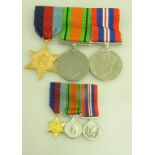 WORLD WAR II, GROUP OF THREE, 1939 - 1945 STAR, DEFENCE MEDAL AND WAR MEDAL, WITH A CORRESPONDING