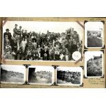 TWO ALBUMS OF MOUNTED SNAPSHOT AND LARGER PHOTOGRAPHS AND PRINTED EPHEMERA OF HOLIDAYS IN NORTH