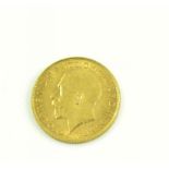 GOLD COIN.  HALF SOVEREIGN, 1913