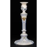 A WEDGWOOD VICTORIA WARE CANDLESTICK, 1883 25.5cm h, impressed WEDGWOOD and DDL ++In fine