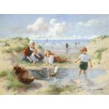 DUTCH SCHOOL, LATE 19TH/EARLY 20TH C THE TOY BOAT indistinctly signed, pastel, 47.5 x 64cm ++Some