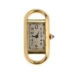 A SWISS GOLD LADY'S WRISTWATCH, C1930 with sapphire crown and good quality movement, 34mm ++A good
