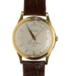 A GRUEN GOLD SELF WINDING GENTLEMAN'S WRISTWATCH, C1955 the dial inscribed and dated Ed Sullivan