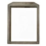 A GEORGE V SILVER PHOTOGRAPH FRAME engine turned, backed on oak, 30 x 23.5cm, by E Mander Ltd,