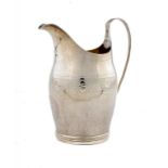 A GEORGE III SILVER ENGRAVED CREAM JUG 11cm h, by Richard Ferris of Exeter, c1805, 2ozs 10dwts ++