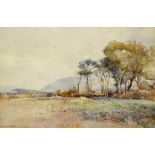 CHARLES WILLIAM ADDERTON (1866-1944) LANDSCAPE signed, watercolour, 34 x 52cm ++Somewhat foxed as