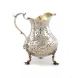 A VICTORIAN SILVER CREAM JUG 11cm h, by Francis David Dexter, London 1846, 4ozs 10dwts ++One foot