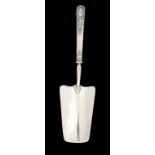 A RUSSIAN SILVER FISH SLICE BY FABERGÉ maker's mark, Moscow 1899-1908 ++A few light scratches and