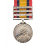 QUEEN'S SOUTH AFRICA MEDAL, 1899 three clasps, Cape Colony, Paardeberg and Johannesburg, 2827 PTE