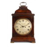 A GEORGE III MAHOGANY BRACKET CLOCK BY RICHARD WEBSTER, LONDON, C1780 the silvered dial inscribed