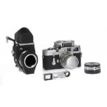 A LEICA M3 CAMERA SERIAL NO 1034042, C1961 with Leitz Summicron f2 50mm lens, lens cap and Leica