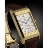 A JAEGAR LECOULTRE 18CT GOLD WRISTWATCH REVERSO GRANDE TAILLE SERIAL NO 1900904, ref 270-840-362D,