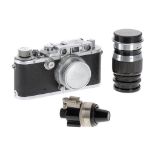 A LEICA IIIA CAMERA, SERIAL NO 247442, C1938 with Leitz Elmar f2 50mm lens, in maker's leather e.r.