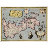 ABRAHAM ORTELUIS BRITANNICARUM INSULARUM TYPUS double page engraved map from the Theatrum Orbis