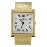 A BAUME & MERCIER 18CT GOLD WRISTWATCH, REF 37025, SERIAL NO 4040334 import marked Birmingham