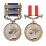 INDIAN CAMPAIGNS PAIR, Punjab Medal 1849, two clasps Goojerat and Mooltan and Indian Mutiny Medal