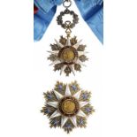 LIBERIA. ORDER OF THE STAR OF AFRICA, KNIGHT'S GRAND BAND STAR AND BADGE silver gilt and enamel by A