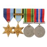 WORLD WAR TWO, GROUP OF FOUR 1939-1945 Star, Air Crew Europe Star, France and German clasp,