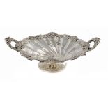 A WILLIAM IV SILVER WRYTHEN FLUTED FRUIT DISH 39cm w, by Robinson, Edkins & Aston, Birmingham