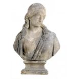 ANGELO BIENAIME (FL 1829-1870) LORD BYRON'S HAIDEE marble, signed ADO BIENAIME F. ROMA dated 1860