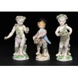 A MEISSEN FIGURE OF A BOY, C1900 12.5cm h, incised 9, impressed no, crossed swords mark and a pair