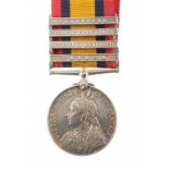 QUEEN'S SOUTH AFRICA MEDAL, 1899 four clasps, Talana, Defence of Ladysmith, Orange Free State and