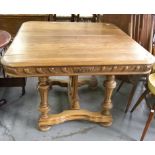 A FRENCH WALNUT DINING TABLE, CIRCA 1900