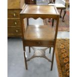 A GEORGE III MAHOGANY SQUARE WASHSTAND