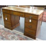 A VICTORIAN MAHOGANY DESK, ADAPTED FROM A DRESSING TABLE