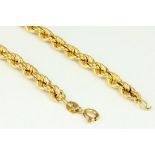 A GOLD ROPE NECKLACE, 8.7G